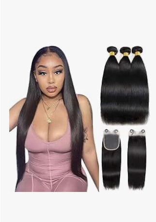 Lushlanes Bundles with Closure Human Hair 3
Bundles Human Hair with
4×4
