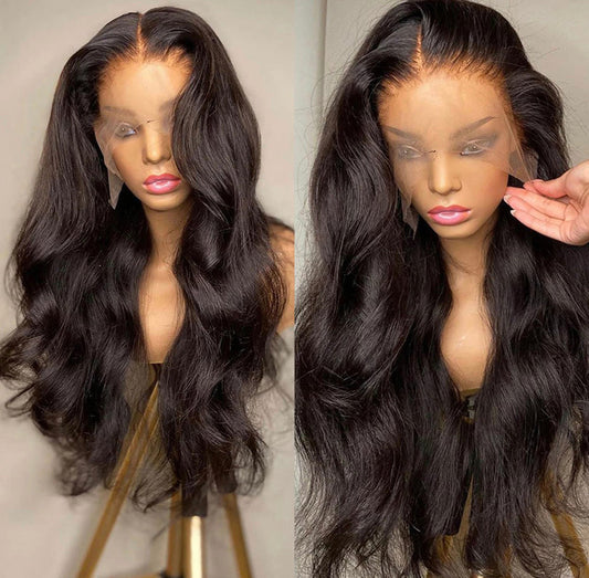 LUSHLANES Lace Front Wig Body Wave perruques de cheveux humains pour femmes dentelle pré-épilée
 Perruques de cheveux humains avant