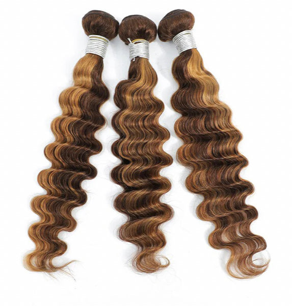 Lushlanes Highlight P4/27 Loose Deep 3 Bundles With 13x4 Transparent Lace Frontal
Brazilian Hair